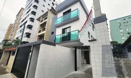 Casa Nova para Venda em Santos, Campo Grande, 2 dormitórios, 2 banheiros, 1 vaga