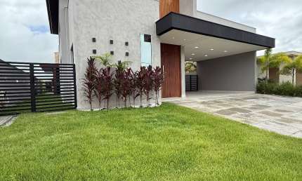 Casa térrea com 3 suítes, escritório, gourmet e piscina no Jardins Amsterdã – Parnamirim/RN
