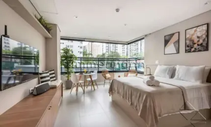 Apartamento com 1 quarto à venda na avenida iraí, --, moema, são paulo, 34 m2 por r$ 612.000
