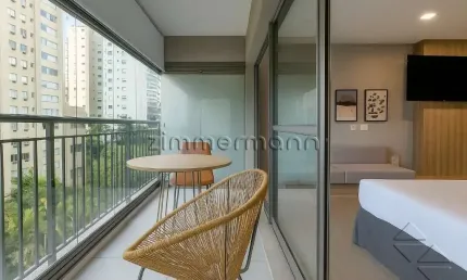 Apartamento com 1 quarto à venda na alameda iraé, --, moema, são paulo, 25 m2 por r$ 530.000