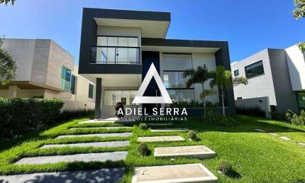Alphaville Litoral Norte  - 470m² total - Nunca Habitada - 4 suítes - Closet - Gabinete - Espaço Gourmet - Piscina - Energia solar  - 3 vagas