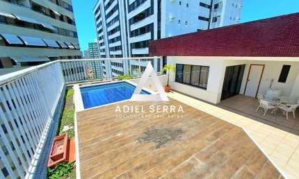 Pituba - Cobertura - 270m² - Nascente - MOBILIADA - Reformada - 4 quartos sendo 3 suítes - Lavabo - Armários - Splits - Piscina privativa - 3 vagas