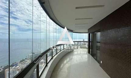 Ondina - Andar alto - Vista mar panorâmica - Lavabo - 4 suítes - Closets - Master c/ banheiro Sr. e Sra. - 4 vagas