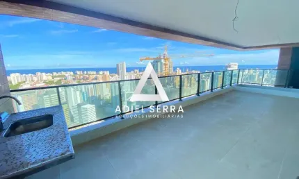 Caminho das Árvores - 210m² - Nascente - Vista mar - Andar altíssimo - 3 suítes - Varandão Gourmet - Despensa - Dependência completa - 4 vagas