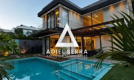 Alphaville litoral norte 1 - 529,94m² total - porteira fechada - 5 quartos sendo 4 suítes - closet - piscina - planejados - energia solar - 4 vagas