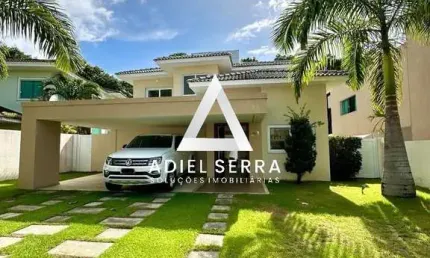 Alphaville litoral norte 1 - 450m² total - nascente - ventilado - 4 suítes - master c/ closet - varanda - área gourmet - 4 vagas