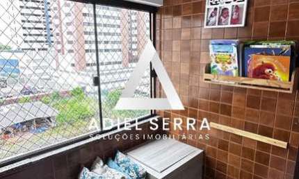 Armação - 80m² - Andar intermediário - Vista livre - Ventilado - 3 quartos sendo 1 suíte - Varanda - Dependência completa - Armários - 1 vaga