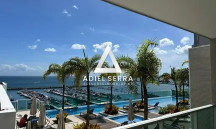 Cloc marina residence - 67,43m² - 1/4 e sala - vista mar para baía de todos os santos - 1 vaga