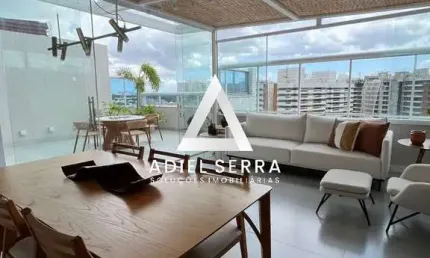 Alphavillle Salvador - Cobertura - 158m² - 3 quartos sendo 2 suítes - Mobiliado - Vista ampla - Decorada - Espaço Gourmet - Climatizado - 2 vagas