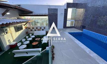 Lauro de Freitas - Cobertura Duplex - 206m² - 3 quartos sendo 2 suítes - Energia solar - Piscina - Área Gourmet - Varanda - Climatizado - 2 vagas