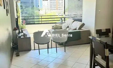 Pituba ville - 68m² - 2 quartos - 1 suíte - varanda integrada - 2 banheiros - ar condicionado - armários planejados - área de serviço - 1 vaga