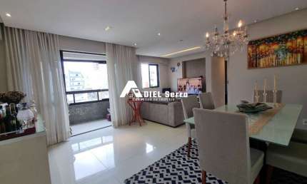 Costa Azul - Apartamento de 2/4 sendo uma suíte - 77m² - Vista mar - Reformado - Armários - 01 vaga - Lazer completo