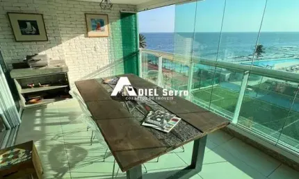 Barra - 75m² - Vista mar permanente - 1 suíte - 2 banheiros - Armários - Varanda gourmet - Climatizado - Projeto de iluminação - 1 vaga