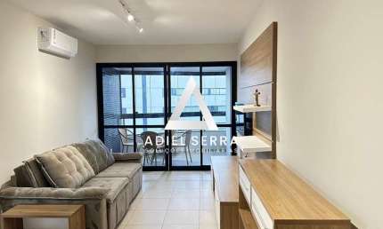 Alphaville | 1 quarto | 50m² | Mobiliado | Varanda | Infraestrutura completa de lazer