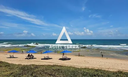 Stella Maris | 1/4 Térreo com Varanda | Frente Mar | 56,51m² | Pé na Areia | Infraestrutura completa de lazer