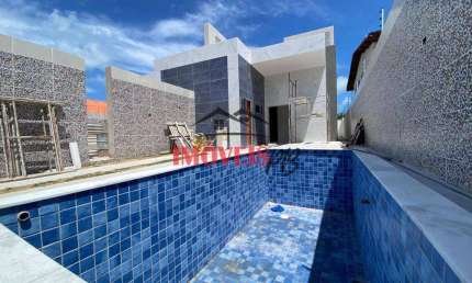 Casa a venda em carapibus a 150 metros da praia, vista mar e com 3 quartos.