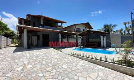 Casa em Tabatinga II com 4 quartos, piscina c/ área gourmet a 60m da Praia
