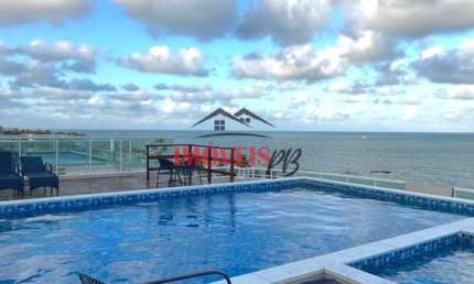 Apartamento com vista mar permanente, 3 quarto e varanda gourmet