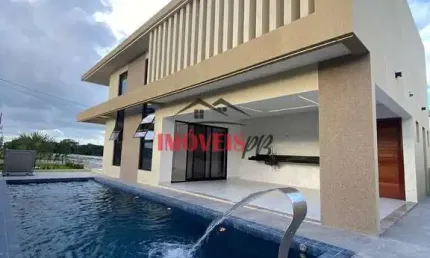 CASA DE ALTO PADRÃO PRONTA PARA MORAR NO CONDOMÍNIO VILLAS DE CARAPIBUS.
