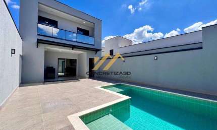 Sobrado à venda em Indaiatuba, Condomínio Jardim Toscana, com 3 suítes, com 183 m²
