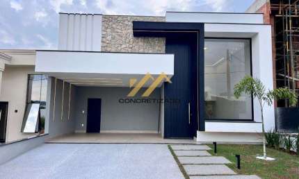 Casa à venda em Indaiatuba, Residencial Evidências, com 3 suítes, com 198 m², Condomínio Evidências