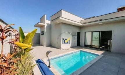Casa em condomínio com 3 dormitórios à venda, 134 m² por R$ 1.100.000 - Condomínio Reserva Central Parque - Salto/SP