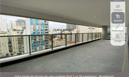 Apartamento à venda em São Paulo-SP, Cerqueira César: 4 quartos, 2 suítes, 2 salas, 5 banheiros, 3 vagas de garagem, 213,50m² de área.