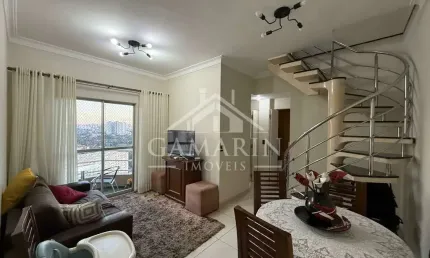 Cobertura de 3 dormitorios, 2 suite, varanda, piscina, vaga de garagem.