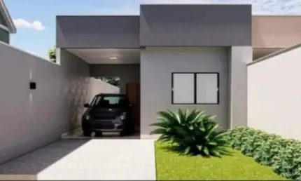 Casa térrea na planta em condomínio fechado no jardim dom bosco em aparecida de goiânia fácil acesso a via br‑153 e go‑040  2 quartos, sendo 1 suíte cozinha ampla integrada a área gourmet área de serv