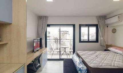 Kitnet / Stúdio para Aluguel - Santa Cecília, 1 Quarto,  26 m² - São Paulo