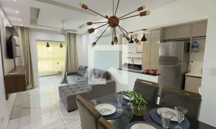 Apartamento para aluguel - boqueirão, 2 quartos,  75 m² - praia grande