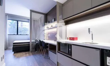Kitnet / Stúdio para Aluguel - Água Verde, 1 Quarto,  26 m² - Curitiba