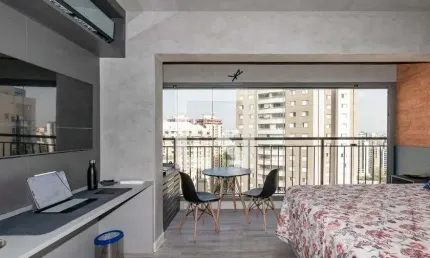 Kitnet / stúdio para aluguel - moema, 1 quarto,  25 m² - são paulo