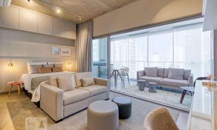 Kitnet / Stúdio para Aluguel - Moema, 1 Quarto,  45 m² - São Paulo