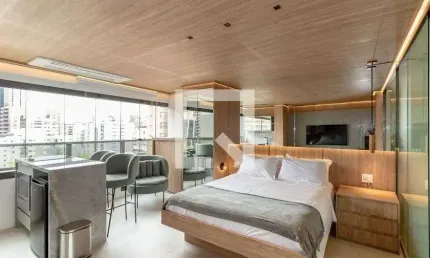 Kitnet / stúdio para aluguel - itaim bibi, 1 quarto,  28 m² - são paulo