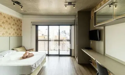 Kitnet / Stúdio para Aluguel - Santa Cecília, 1 Quarto,  31 m² - São Paulo