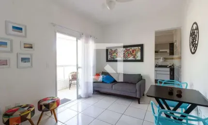 Apartamento para aluguel - aviação, 2 quartos,  70 m² - praia grande