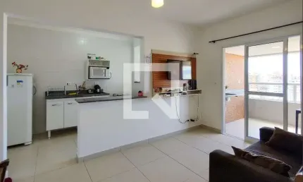 Apartamento para aluguel - guilhermina, 1 quarto,  49 m² - praia grande