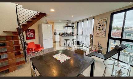 Cobertura para Aluguel - Jardim Bela Vista, 1 Quarto,  121 m² - Santo André