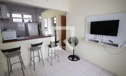 Apartamento para aluguel - vila caiçara, 1 quarto,  64 m² - praia grande