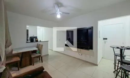 Kitnet / stúdio para aluguel - guilhermina, 1 quarto,  50 m² - praia grande
