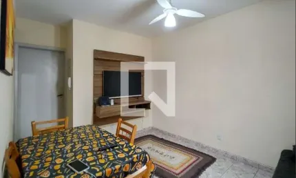 Apartamento para aluguel - boqueirão, 1 quarto,  45 m² - praia grande