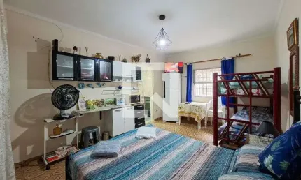 Kitnet / stúdio para aluguel - guilhermina, 1 quarto,  30 m² - praia grande
