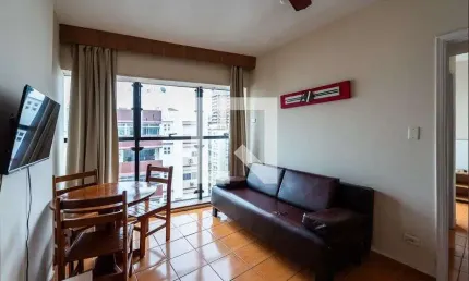 Apartamento para aluguel - gonzaga , 1 quarto,  50 m² - santos