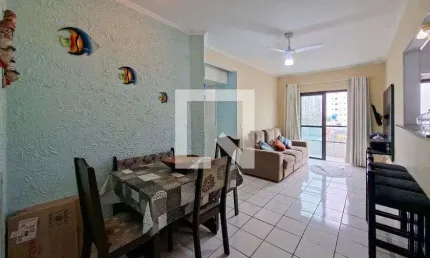 Apartamento para aluguel - cidade ocian, 1 quarto,  50 m² - praia grande