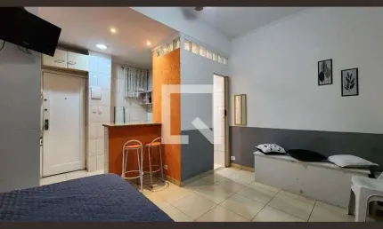 Kitnet / stúdio para aluguel - embaré, 1 quarto,  40 m² - santos
