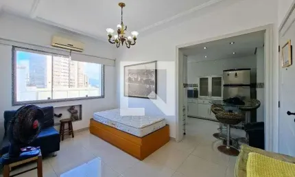 Apartamento para aluguel - boqueirão, 1 quarto,  60 m² - praia grande