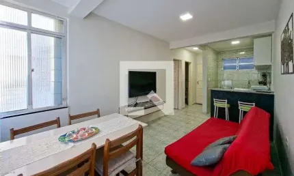Apartamento para aluguel - vila caiçara, 1 quarto,  49 m² - praia grande