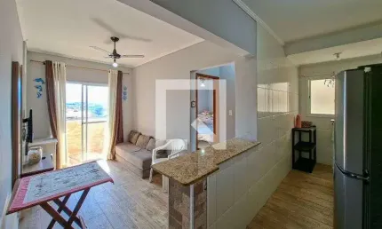 Apartamento para aluguel - vila caiçara, 1 quarto,  36 m² - praia grande