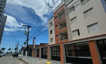 Apartamento no caiçara, Praia Grande, 1 quarto c/sacada vista mar, 45m²